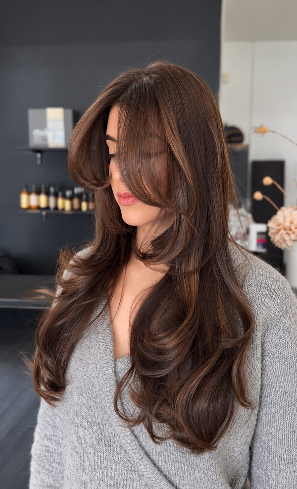 Brunette layers and bouncy blow wave
