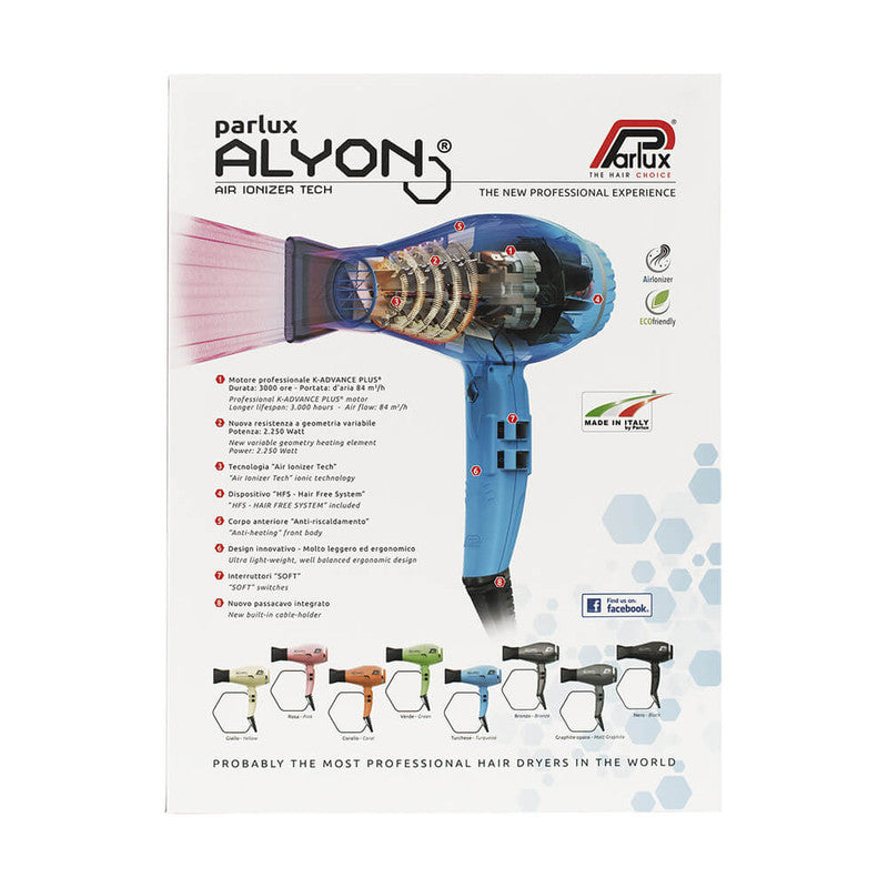 Alyon Air Ionizer Ceramic & Ionic 2250W Hair Dryer - Matte Black